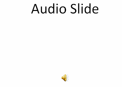 Presentation slide with audio